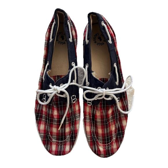 Polo Ralph Lauren Red White Blue Boat Shoes Mens 13 D Preppy 4th July Coastal main image 9